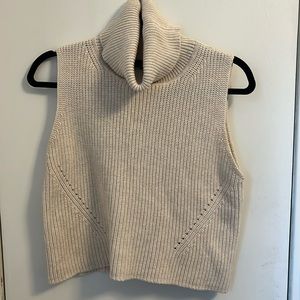 French Connection. Cream colored high neck sweater.